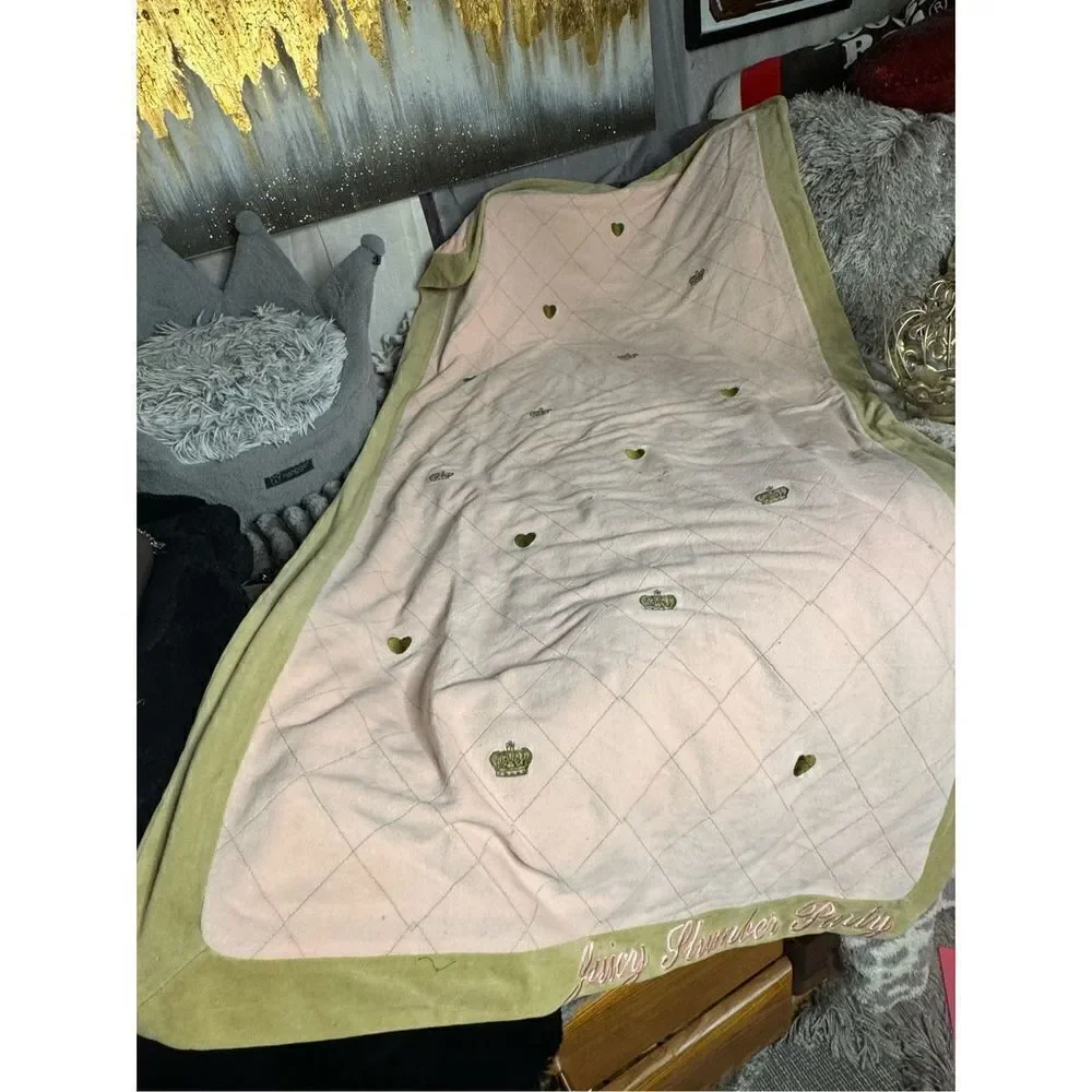 Juicy couture vintage velour/velvet travel sleepover blanket